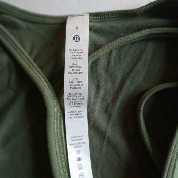 Lululemon Athletica Knot Tie Front Tank Top in Sage Green Size 8 - Picture 8 of 8